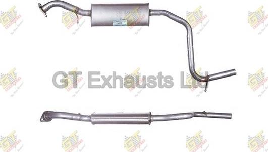 GT Exhausts GFE709 - Середній глушник вихлопних газів autocars.com.ua