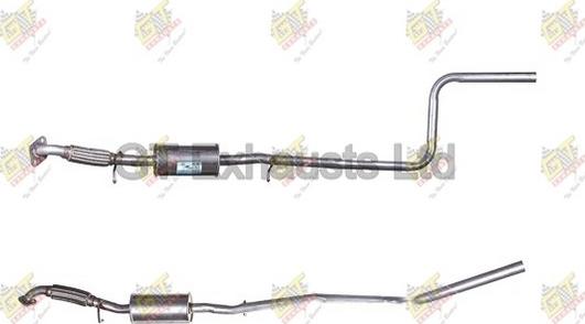 GT Exhausts GFE871 - Середній глушник вихлопних газів autocars.com.ua