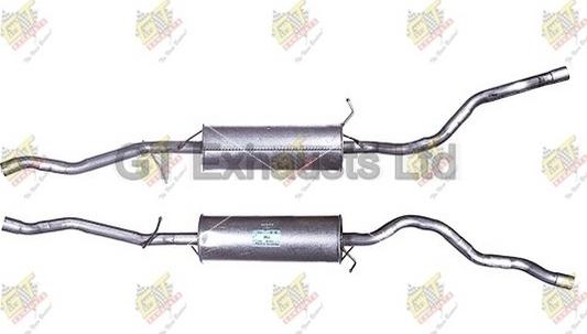 GT Exhausts GFE896 - Середній глушник вихлопних газів autocars.com.ua