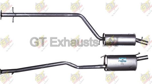 GT Exhausts GFE898 - Середній глушник вихлопних газів autocars.com.ua