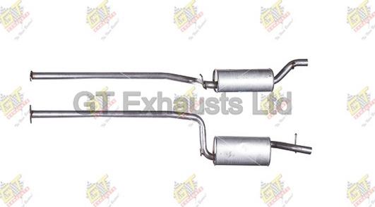 GT Exhausts GFE922 - Середній глушник вихлопних газів autocars.com.ua