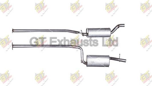 GT Exhausts GFE966 - Середній глушник вихлопних газів autocars.com.ua