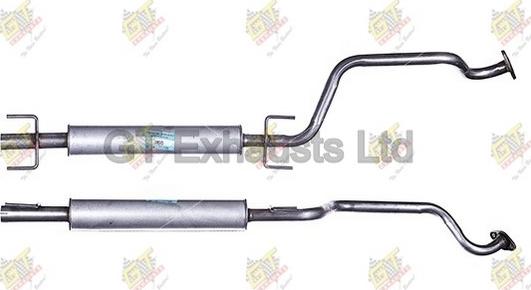 GT Exhausts GGM343 - Середній глушник вихлопних газів autocars.com.ua