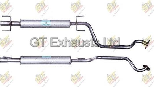 GT Exhausts GGM346 - Середній глушник вихлопних газів autocars.com.ua