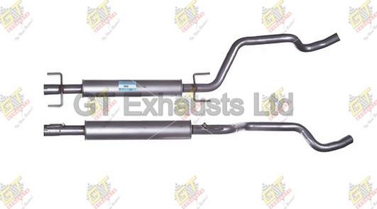 GT Exhausts GGM487 - Середній глушник вихлопних газів autocars.com.ua