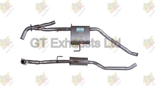 GT Exhausts GGM498 - Середній глушник вихлопних газів autocars.com.ua