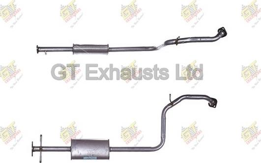 GT Exhausts GHY090 - Середній глушник вихлопних газів autocars.com.ua