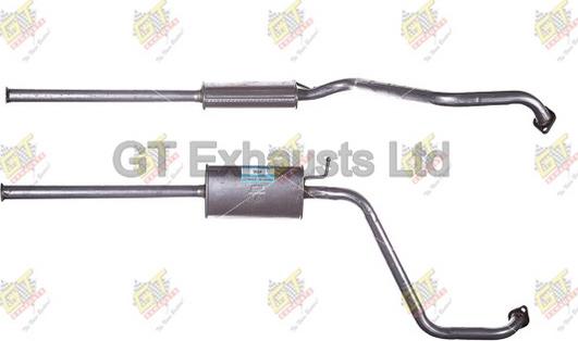 GT Exhausts GHY095 - Середній глушник вихлопних газів autocars.com.ua