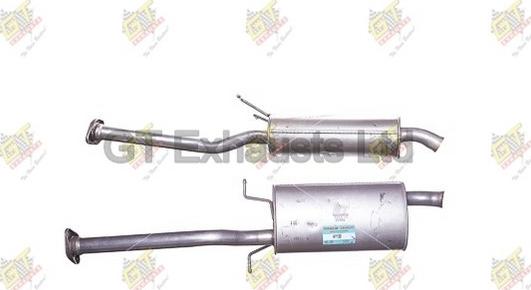 GT Exhausts GHY130 - Середній глушник вихлопних газів autocars.com.ua