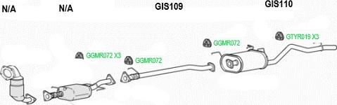 GT Exhausts GIS110 - Глушник вихлопних газів кінцевий autocars.com.ua