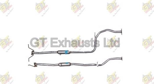 GT Exhausts GKA001 - Середній глушник вихлопних газів autocars.com.ua