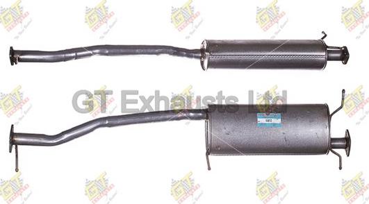 GT Exhausts GKA013 - Середній глушник вихлопних газів autocars.com.ua