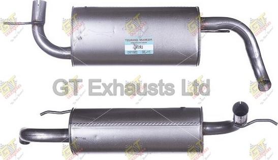 GT Exhausts GLR174 - Глушник вихлопних газів кінцевий autocars.com.ua