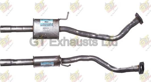 GT Exhausts GMA313 - Середній глушник вихлопних газів autocars.com.ua