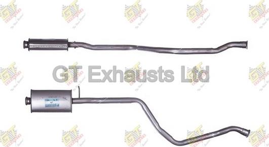 GT Exhausts GPG184 - Середній глушник вихлопних газів autocars.com.ua