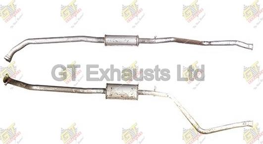 GT Exhausts GPG438 - Середній глушник вихлопних газів autocars.com.ua