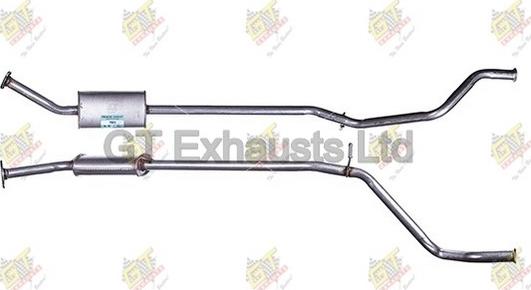 GT Exhausts GPG637 - Середній глушник вихлопних газів autocars.com.ua