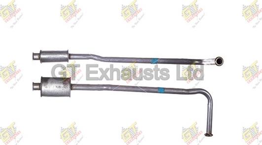 GT Exhausts GRN372 - Середній глушник вихлопних газів autocars.com.ua