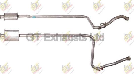 GT Exhausts GRN506 - Середній глушник вихлопних газів autocars.com.ua