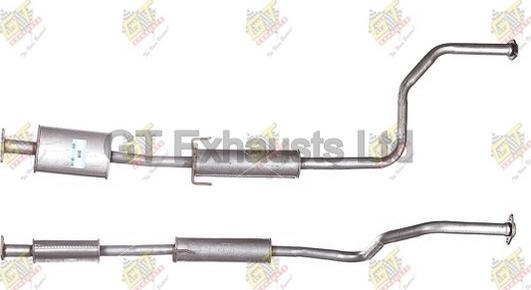 GT Exhausts GRR165 - Середній глушник вихлопних газів autocars.com.ua