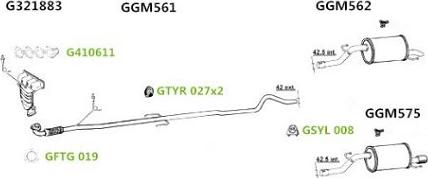 GT Exhausts GT201287 - Система випуску ОГ autocars.com.ua