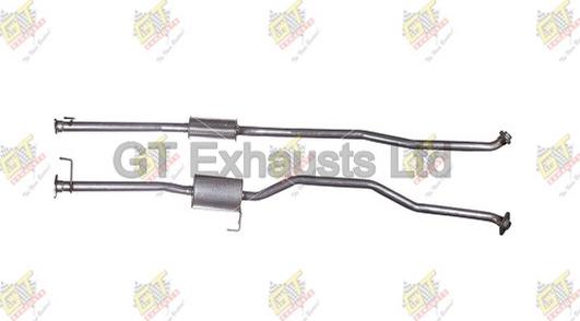GT Exhausts GTY677 - Середній глушник вихлопних газів autocars.com.ua