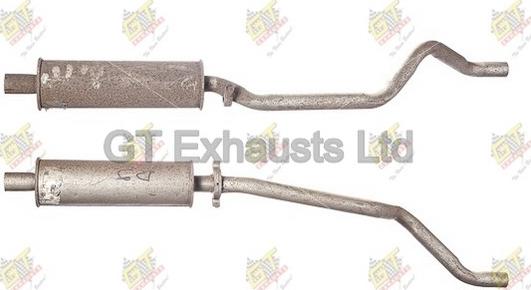 GT Exhausts GVL387 - Середній глушник вихлопних газів autocars.com.ua