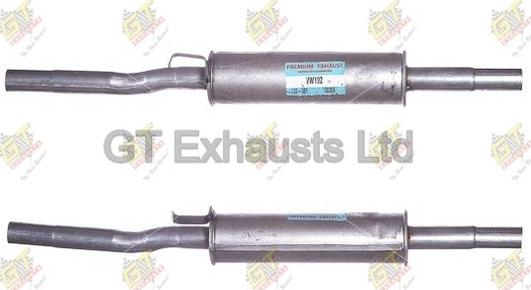 GT Exhausts GVW192 - Середній глушник вихлопних газів autocars.com.ua