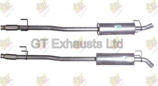 GT Exhausts GVW867 - Середній глушник вихлопних газів autocars.com.ua