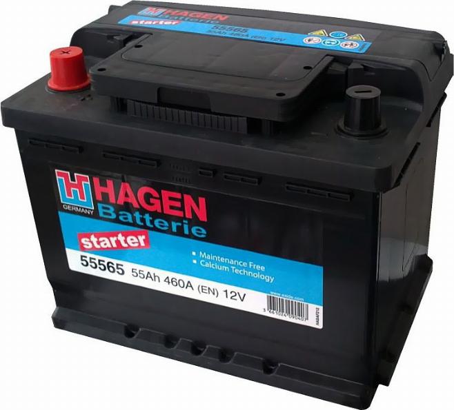 Hagen 55565 - Стартерна акумуляторна батарея, АКБ autocars.com.ua