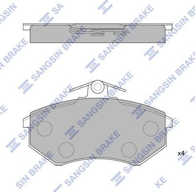 Hagen GP1043 - Гальмівні колодки, дискові гальма autocars.com.ua