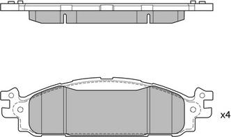Hagen GP1711 - Гальмівні колодки, дискові гальма autocars.com.ua