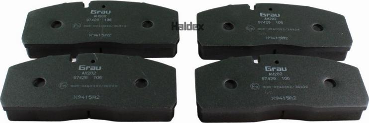 Haldex 1911819010 - Гальмівні колодки, дискові гальма autocars.com.ua