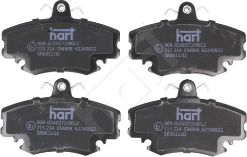 Hart 215 214 - Гальмівні колодки, дискові гальма autocars.com.ua