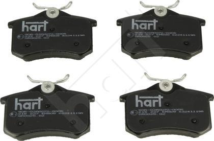 Hart 215 227 - Тормозные колодки, дисковые, комплект autodnr.net