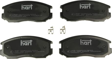 Hart 215 258 - Гальмівні колодки, дискові гальма autocars.com.ua