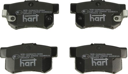 Hart 215 259 - Гальмівні колодки, дискові гальма autocars.com.ua