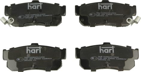 Hart 215 260 - Тормозные колодки, дисковые, комплект autodnr.net