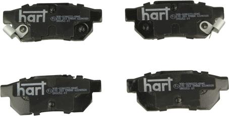Hart 215 263 - Гальмівні колодки, дискові гальма autocars.com.ua