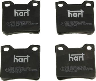 Hart 215 892 - Тормозные колодки, дисковые, комплект autodnr.net
