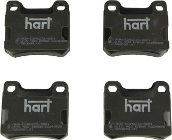 Hart 215 902 - Тормозные колодки, дисковые, комплект autodnr.net