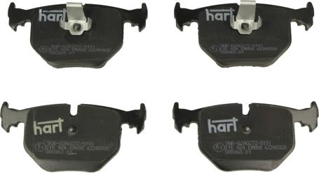 Hart 215 924 - Тормозные колодки, дисковые, комплект avtokuzovplus.com.ua
