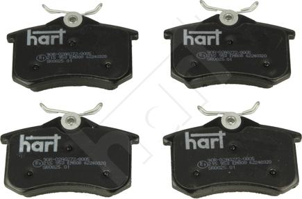 Hart 215 953 - Тормозные колодки, дисковые, комплект avtokuzovplus.com.ua