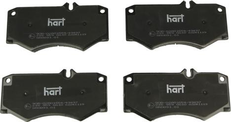 Hart 215 959 - Гальмівні колодки, дискові гальма autocars.com.ua
