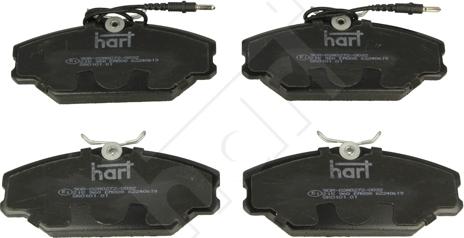 Hart 215 960 - Тормозные колодки, дисковые, комплект avtokuzovplus.com.ua
