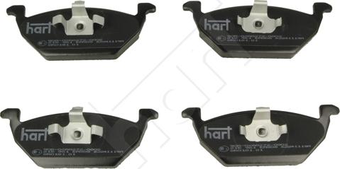 Hart 215 961 - Тормозные колодки, дисковые, комплект autodnr.net