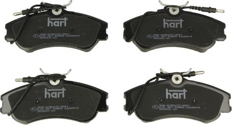 Hart 215 967 - Гальмівні колодки, дискові гальма autocars.com.ua