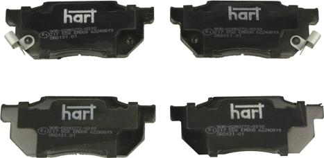 Hart 217 558 - Тормозные колодки, дисковые, комплект autodnr.net