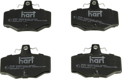 Hart 217 572 - Тормозные колодки, дисковые, комплект autodnr.net