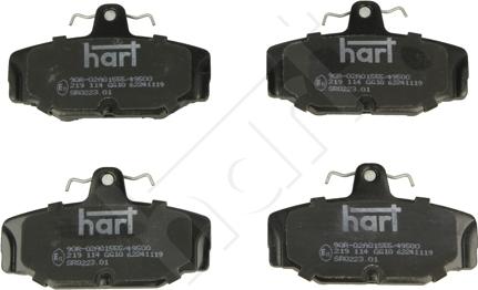 Hart 219 114 - Гальмівні колодки, дискові гальма autocars.com.ua